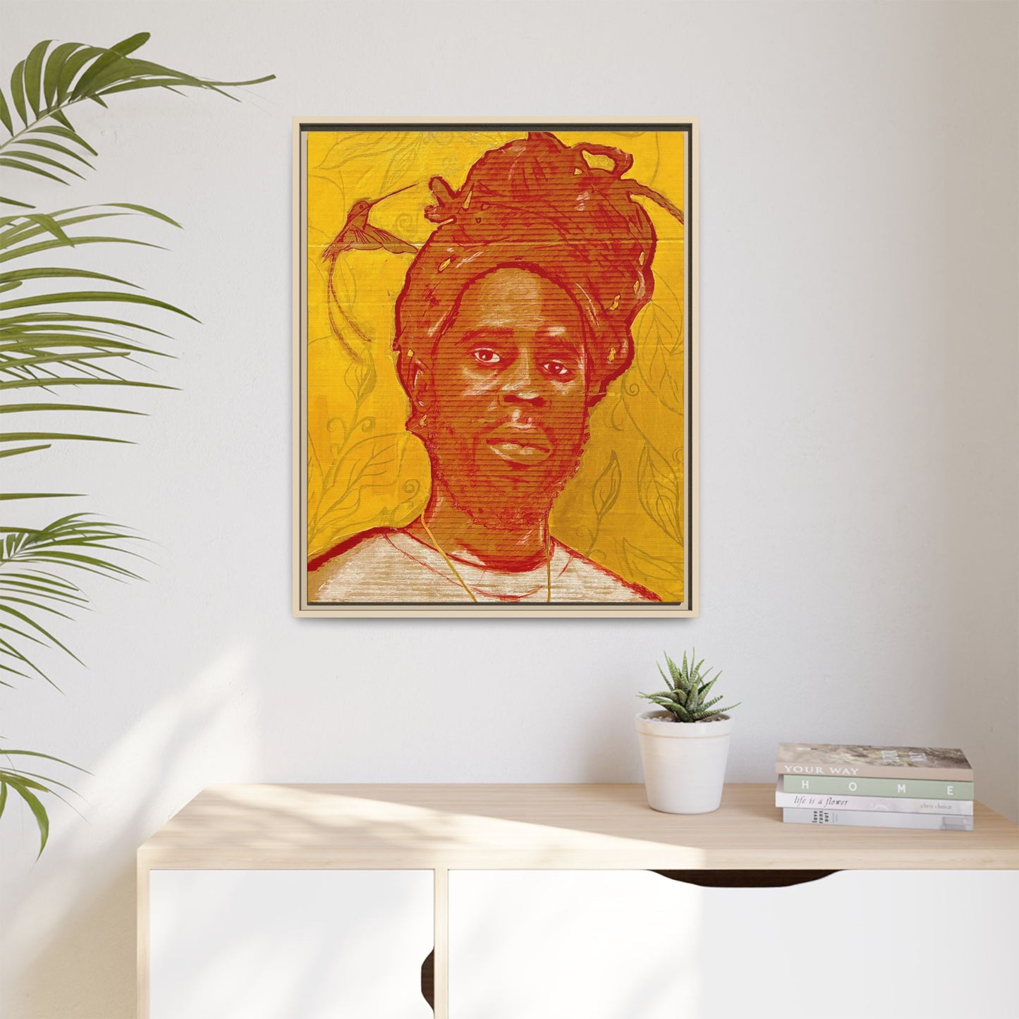 Chronixx "Eternal Light"- Framed Matte Canvas Portrait — Red Pencil &24k goldleaf Chronixx Art Print