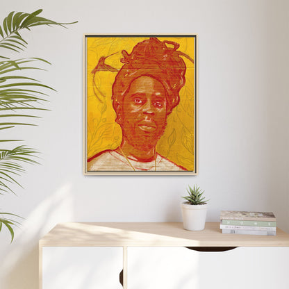 Chronixx "Eternal Light"- Framed Matte Canvas Portrait — Red Pencil &24k goldleaf Chronixx Art Print