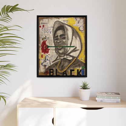 Gold In My Mouth -Framed Matte Canvas Art