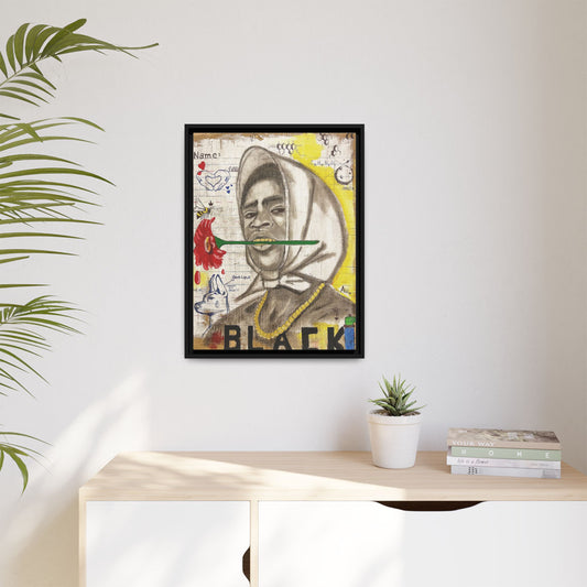 Gold In My Mouth -Framed Matte Canvas Art