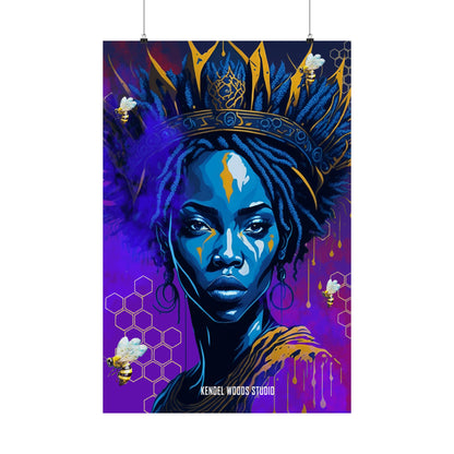 New Type Indigo Matte Vertical Posters