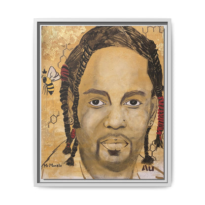 Mr. Morale- Gold "Au" Series  Framed Matte Canvas Art