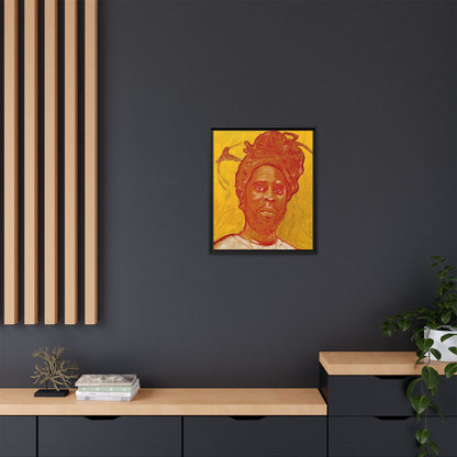 Chronixx "Eternal Light"- Framed Matte Canvas Portrait — Red Pencil &24k goldleaf Chronixx Art Print