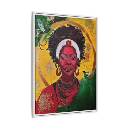 "Love from the Ancestors, meeting in Sun" -Framed Matte Canvas Art