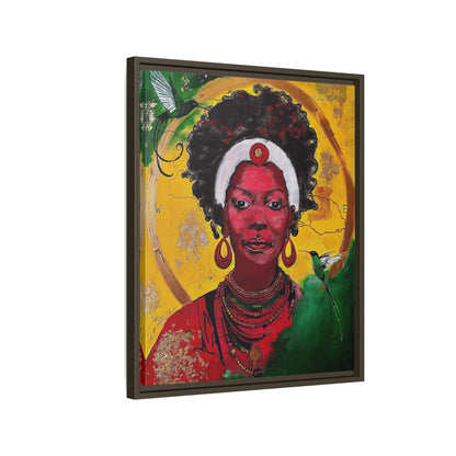 "Love from the Ancestors, meeting in Sun" -Framed Matte Canvas Art