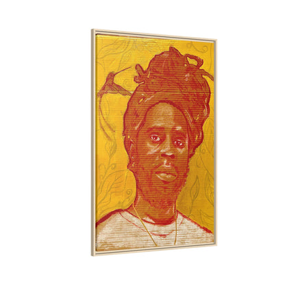 Chronixx "Eternal Light"- Framed Matte Canvas Portrait — Red Pencil &24k goldleaf Chronixx Art Print