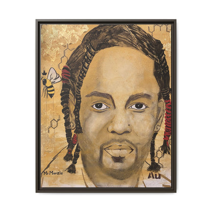 Mr. Morale- Gold "Au" Series  Framed Matte Canvas Art