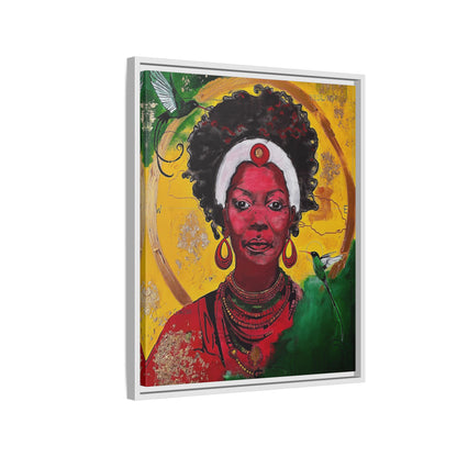 "Love from the Ancestors, meeting in Sun" -Framed Matte Canvas Art