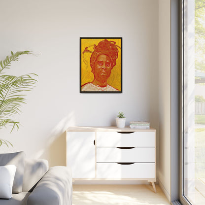 Chronixx "Eternal Light"- Framed Matte Canvas Portrait — Red Pencil &24k goldleaf Chronixx Art Print