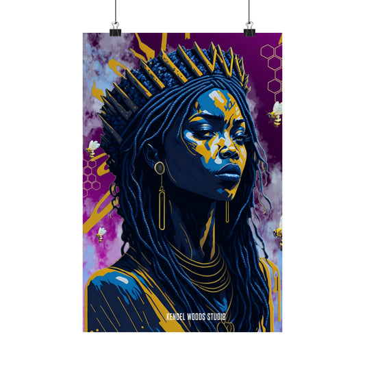 New Type Violet Matte Vertical Posters