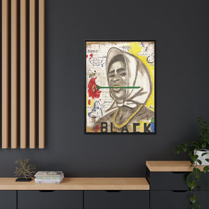 Gold In My Mouth -Framed Matte Canvas Art