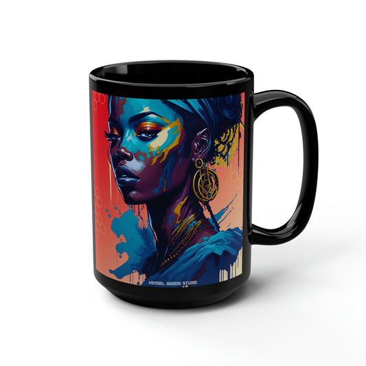 New Type Red Black Mug, 15oz