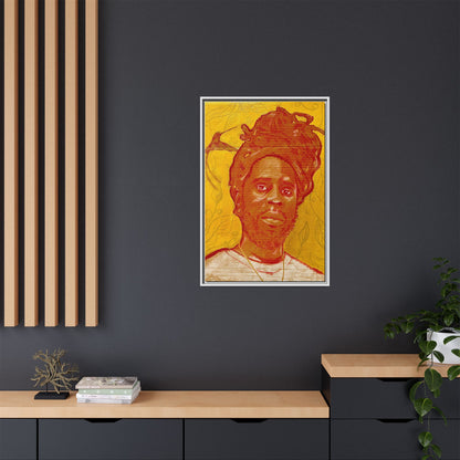 Chronixx "Eternal Light"- Framed Matte Canvas Portrait — Red Pencil &24k goldleaf Chronixx Art Print