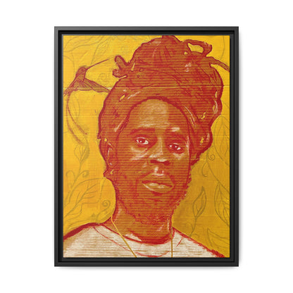 Chronixx "Eternal Light"- Framed Matte Canvas Portrait — Red Pencil &24k goldleaf Chronixx Art Print