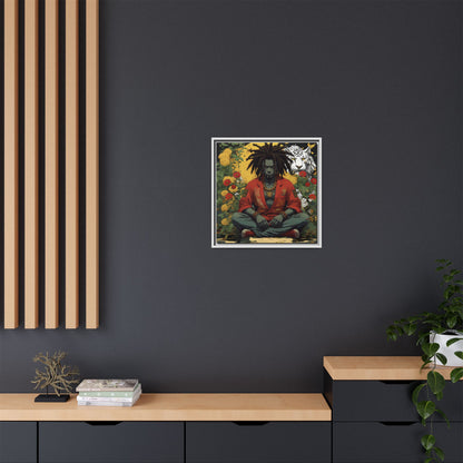 AfroBotRai White Tiger Meditation "Meditation" Canvas Gallery Wraps