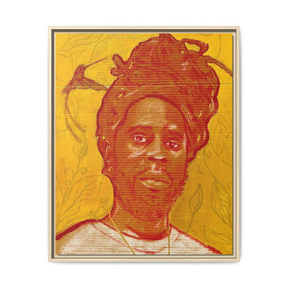 Chronixx "Eternal Light"- Framed Matte Canvas Portrait — Red Pencil &24k goldleaf Chronixx Art Print