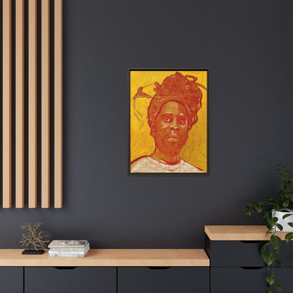 Chronixx "Eternal Light"- Framed Matte Canvas Portrait — Red Pencil &24k goldleaf Chronixx Art Print