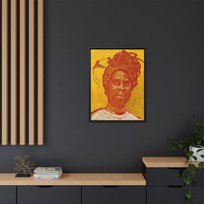 Chronixx "Eternal Light"- Framed Matte Canvas Portrait — Red Pencil &24k goldleaf Chronixx Art Print