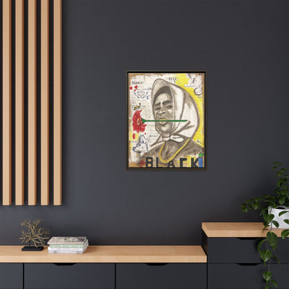 Gold In My Mouth -Framed Matte Canvas Art