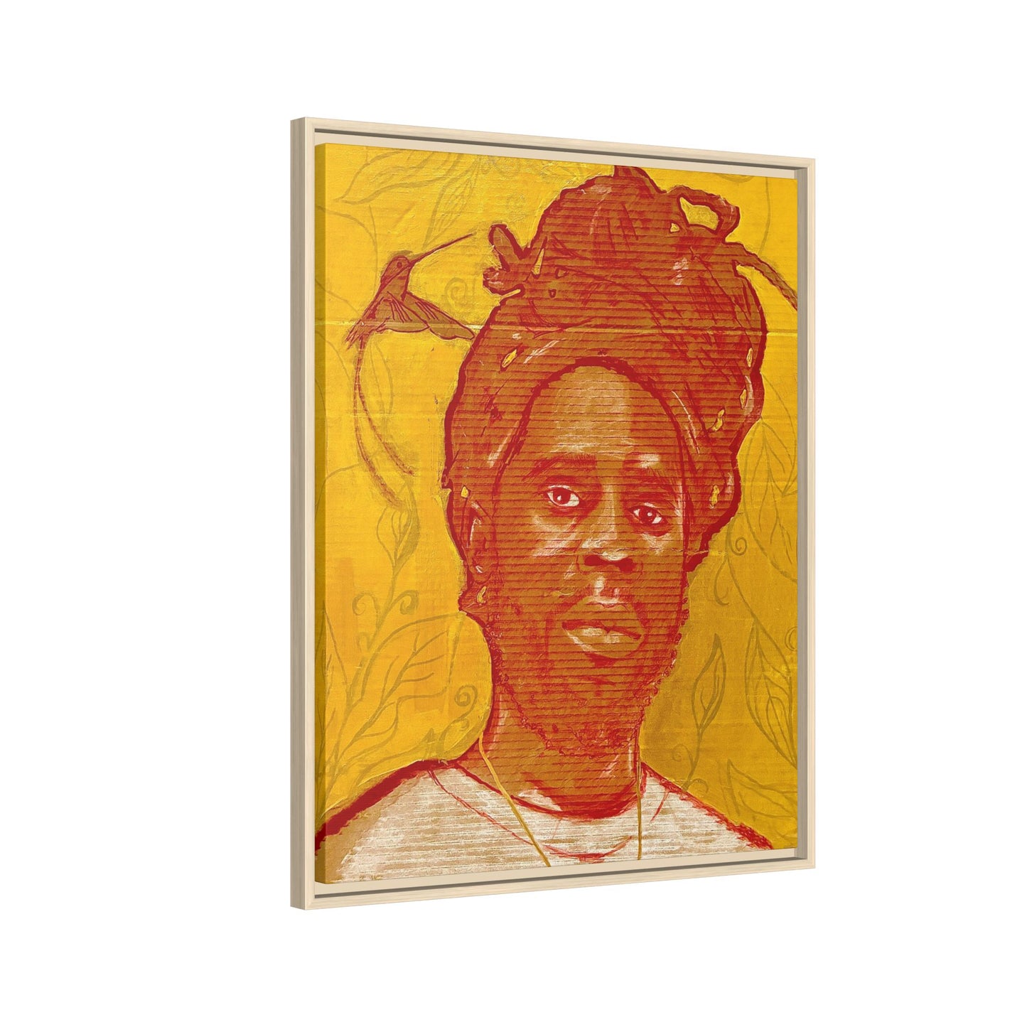 Chronixx "Eternal Light"- Framed Matte Canvas Portrait — Red Pencil &24k goldleaf Chronixx Art Print