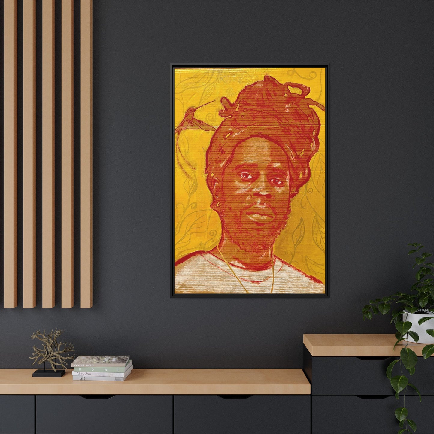 Chronixx "Eternal Light"- Framed Matte Canvas Portrait — Red Pencil &24k goldleaf Chronixx Art Print