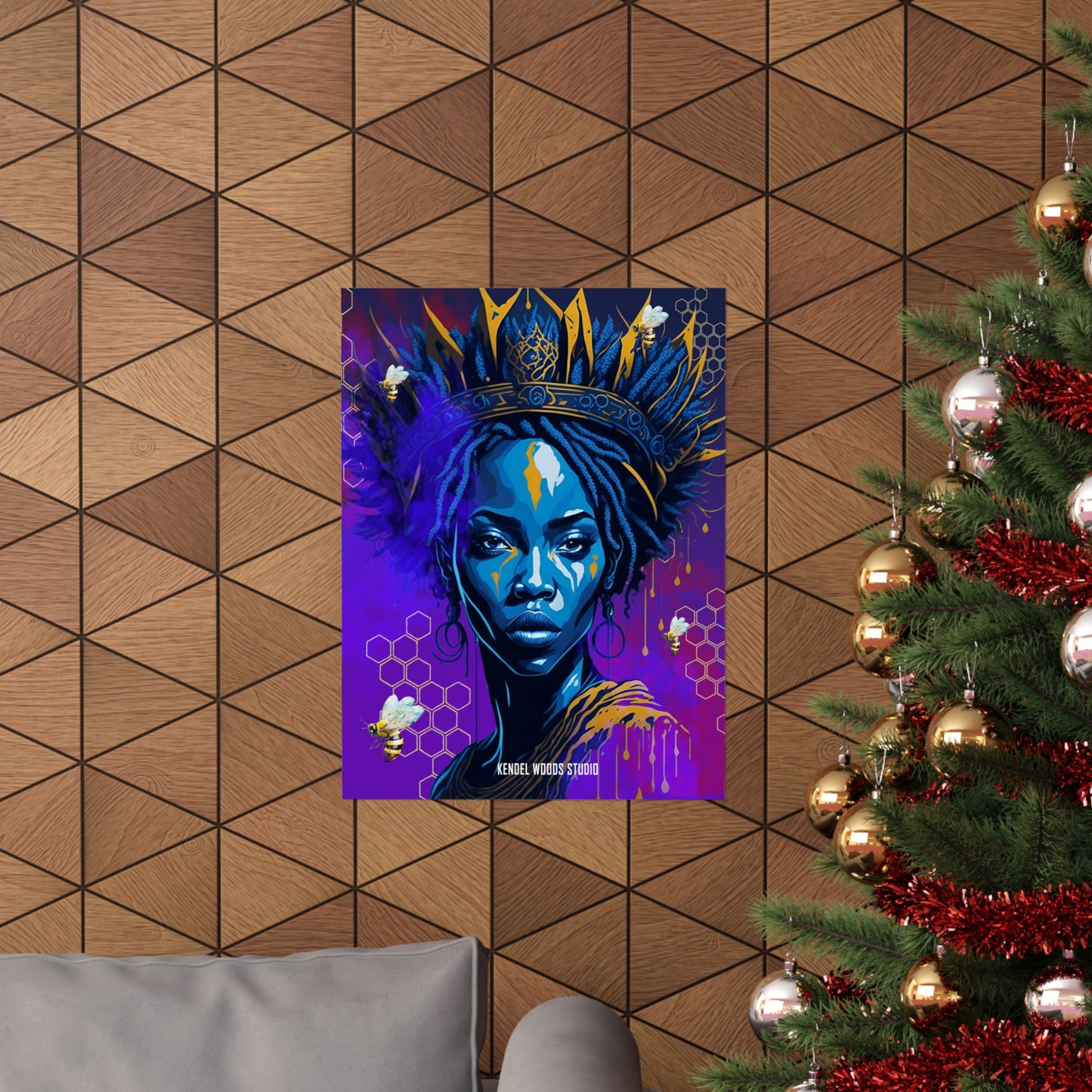 New Type Indigo Matte Vertical Posters
