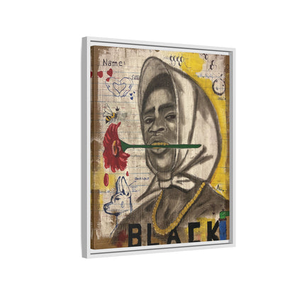 Gold In My Mouth -Framed Matte Canvas Art
