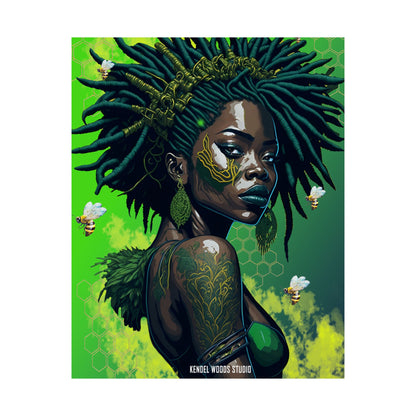 New Type Green Matte Vertical Posters