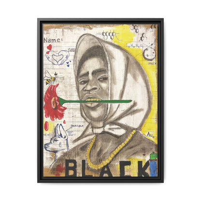 Gold In My Mouth -Framed Matte Canvas Art