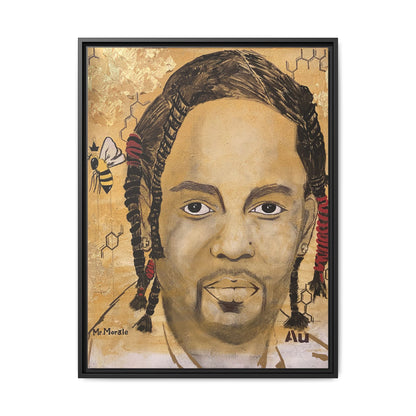 Mr. Morale- Gold "Au" Series  Framed Matte Canvas Art