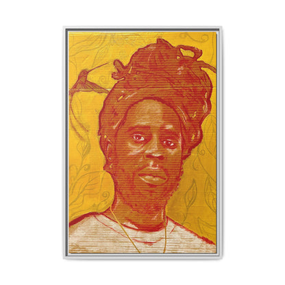 Chronixx "Eternal Light"- Framed Matte Canvas Portrait — Red Pencil &24k goldleaf Chronixx Art Print