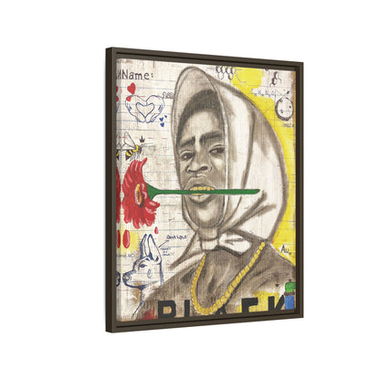 Gold In My Mouth -Framed Matte Canvas Art