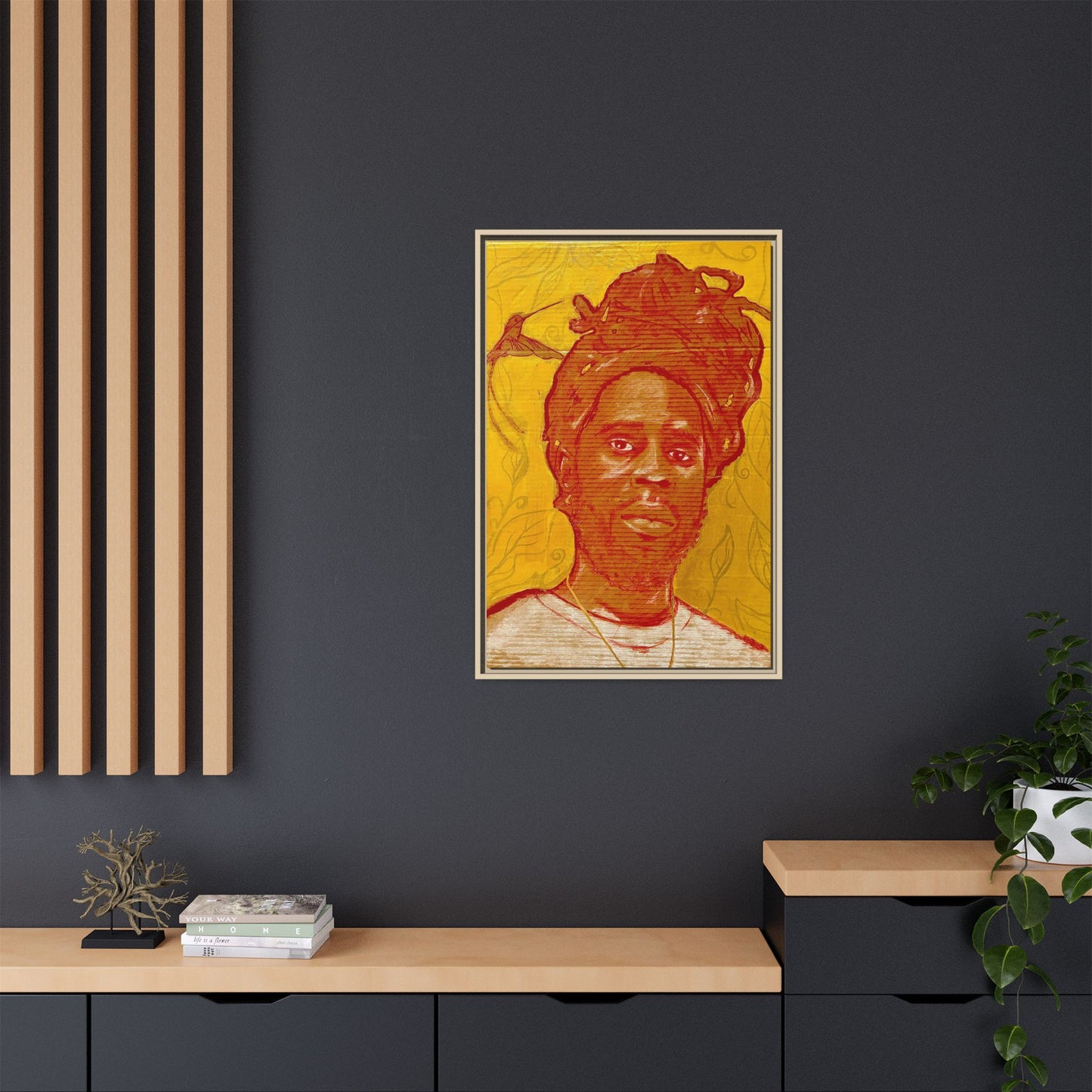 Chronixx "Eternal Light"- Framed Matte Canvas Portrait — Red Pencil &24k goldleaf Chronixx Art Print