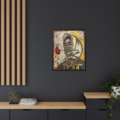 Gold In My Mouth -Framed Matte Canvas Art