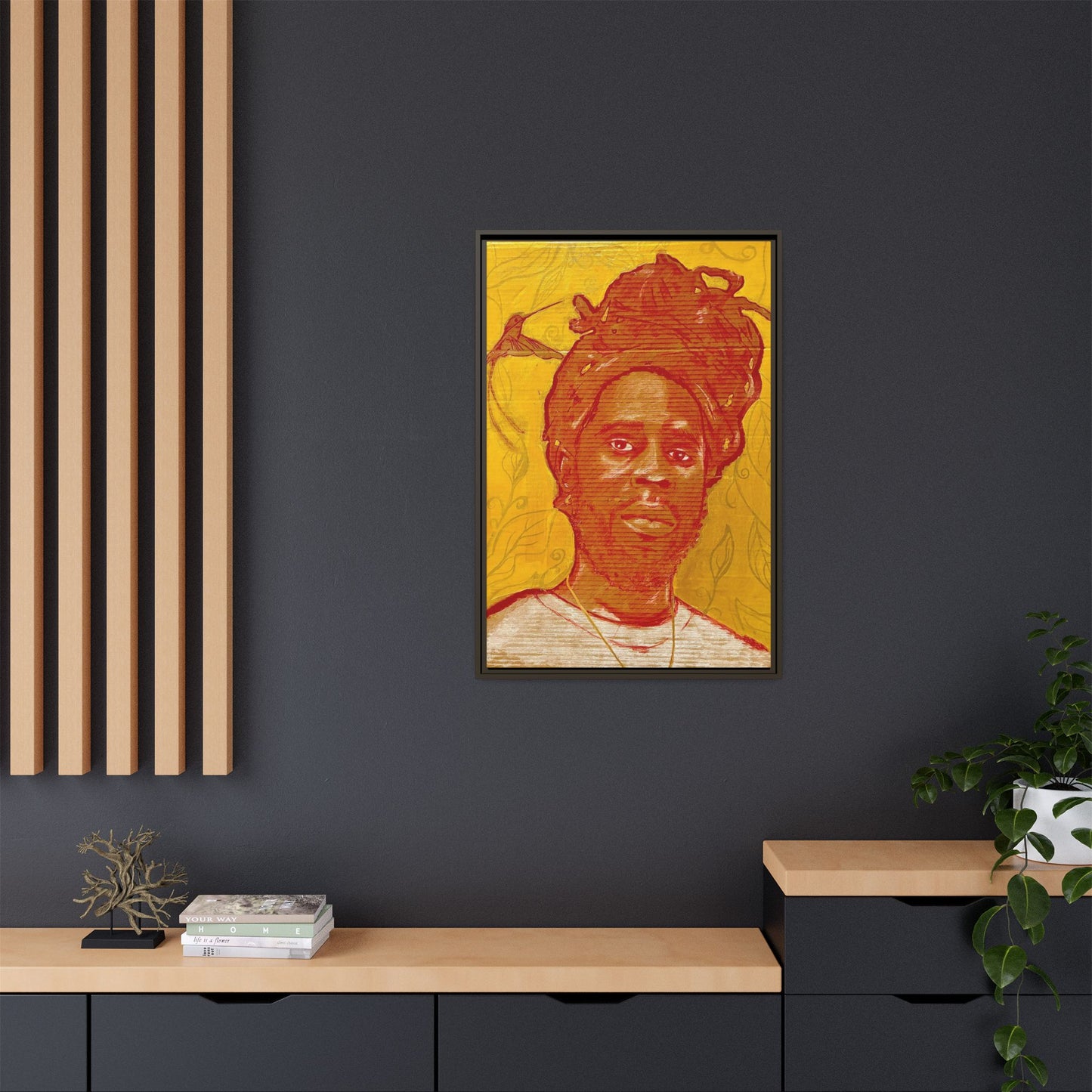 Chronixx "Eternal Light"- Framed Matte Canvas Portrait — Red Pencil &24k goldleaf Chronixx Art Print