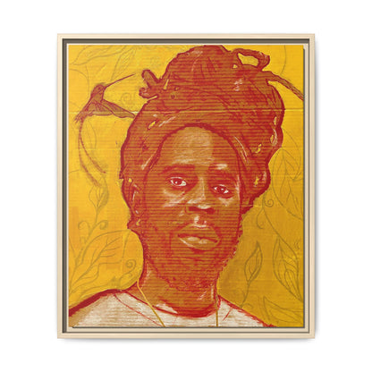 Chronixx "Eternal Light"- Framed Matte Canvas Portrait — Red Pencil &24k goldleaf Chronixx Art Print