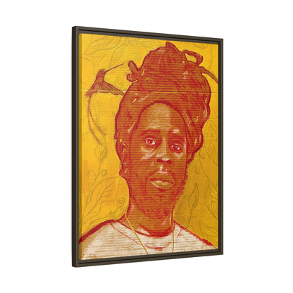 Chronixx "Eternal Light"- Framed Matte Canvas Portrait — Red Pencil &24k goldleaf Chronixx Art Print