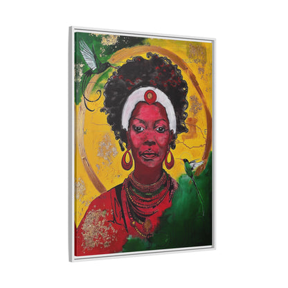 "Love from the Ancestors, meeting in Sun" -Framed Matte Canvas Art