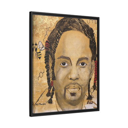 Mr. Morale- Gold "Au" Series  Framed Matte Canvas Art