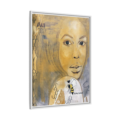 Aaliyah -Multi-Color Framed Matte Canvas