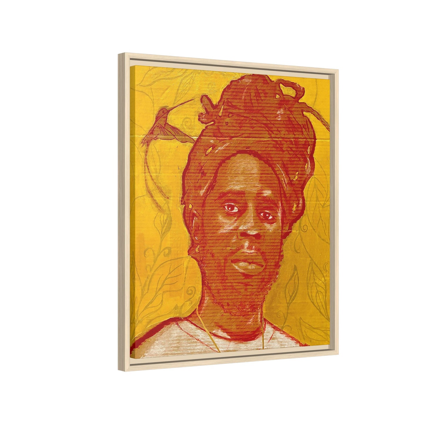 Chronixx "Eternal Light"- Framed Matte Canvas Portrait — Red Pencil &24k goldleaf Chronixx Art Print