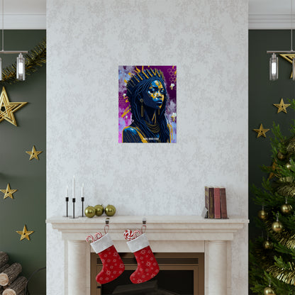 New Type Violet Matte Vertical Posters
