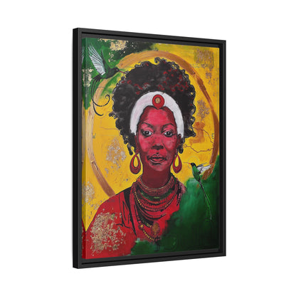 "Love from the Ancestors, meeting in Sun" -Framed Matte Canvas Art