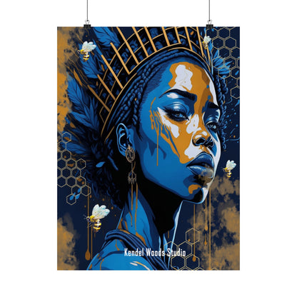 New Type Blue Matte Vertical Posters