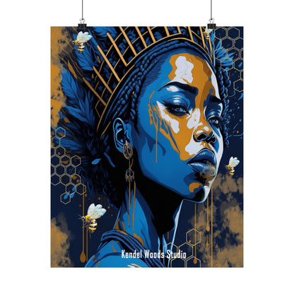 New Type Blue Matte Vertical Posters