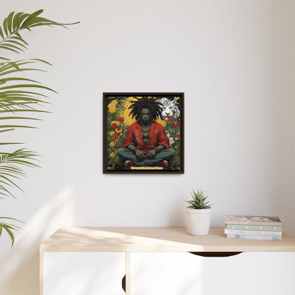 AfroBotRai White Tiger Meditation "Meditation" Canvas Gallery Wraps