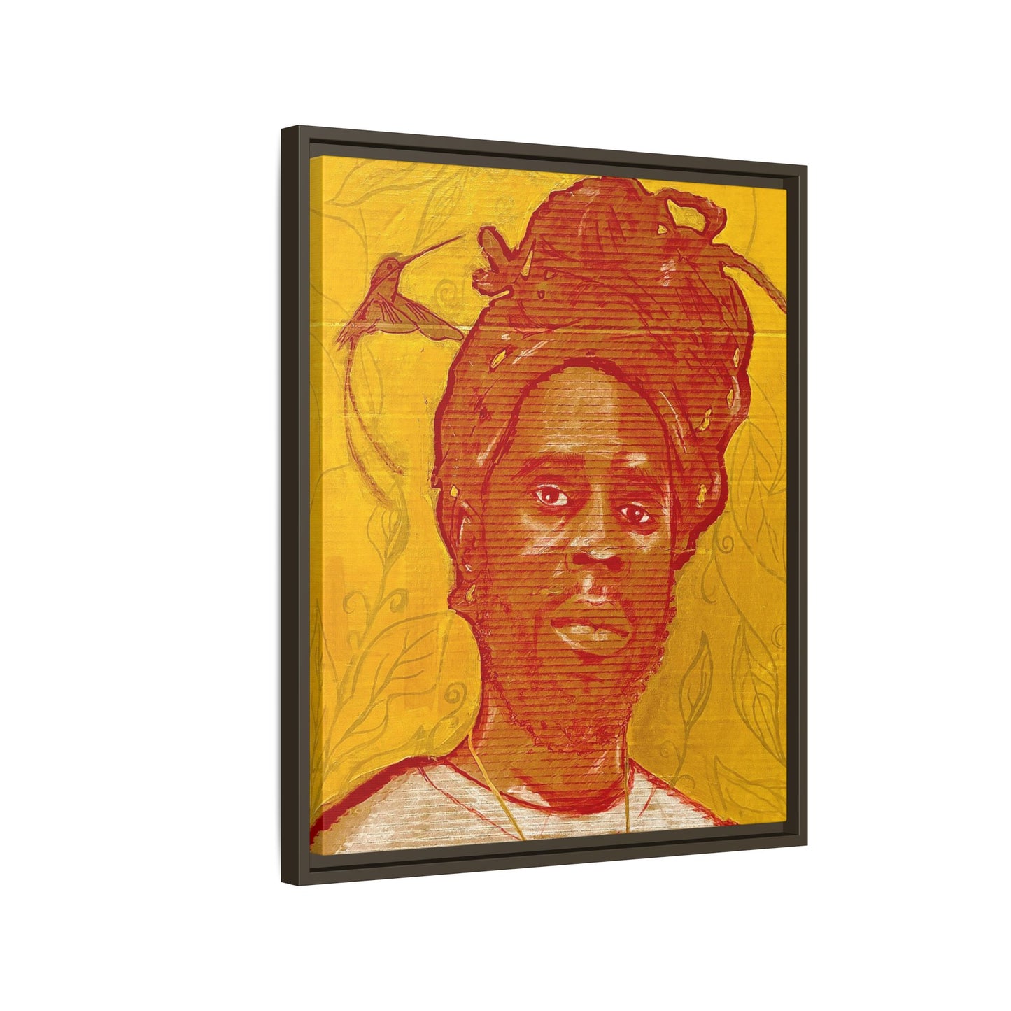 Chronixx "Eternal Light"- Framed Matte Canvas Portrait — Red Pencil &24k goldleaf Chronixx Art Print