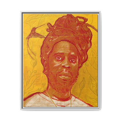 Chronixx "Eternal Light"- Framed Matte Canvas Portrait — Red Pencil &24k goldleaf Chronixx Art Print