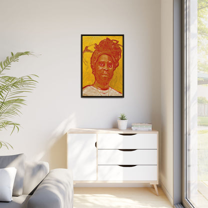 Chronixx "Eternal Light"- Framed Matte Canvas Portrait — Red Pencil &24k goldleaf Chronixx Art Print