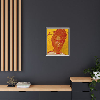 Chronixx "Eternal Light"- Framed Matte Canvas Portrait — Red Pencil &24k goldleaf Chronixx Art Print
